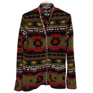 Vintage Southwestern Jacket S Shacket Cardigan Low Fleece Cowgirl Horse Western